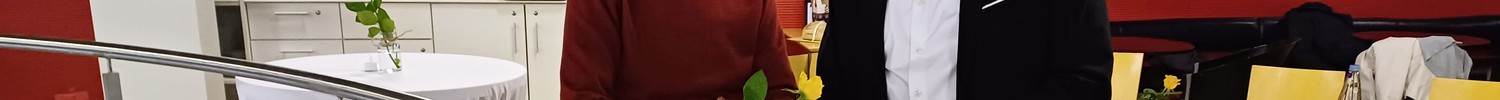 Herr Streffing (links), LWL-RPA, und Herr Leicht, LVR-RPA, bei der Verabschiedung von Herrn Leicht.